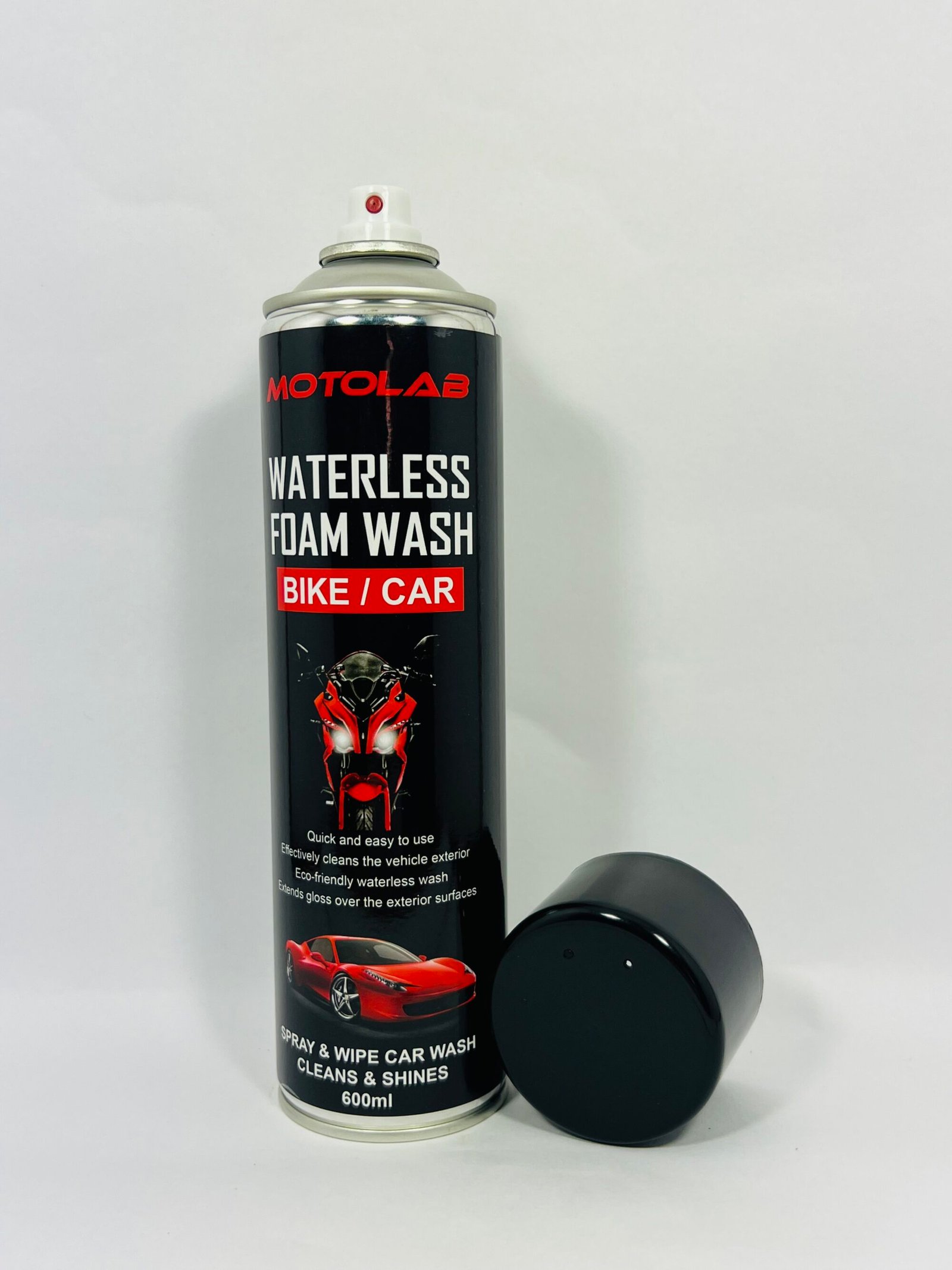 motolab waterless foam wash for bike & car – 600ml