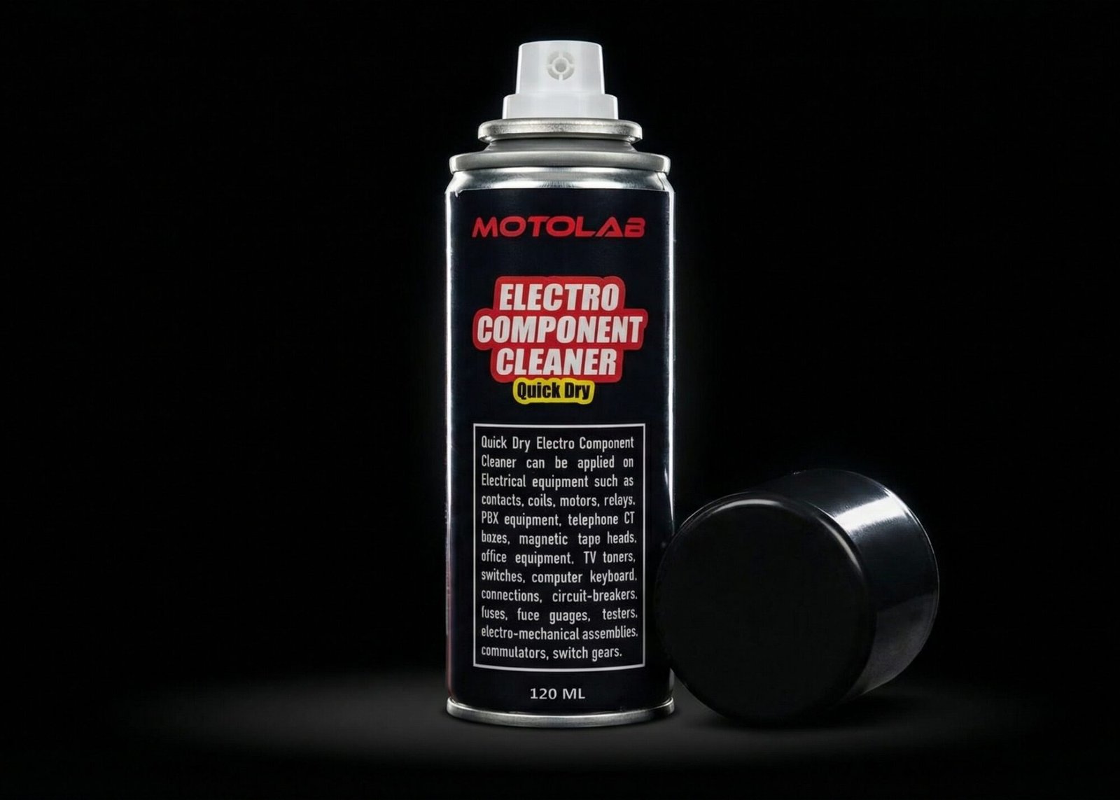 motolab electro component cleaner quick dry 120ml delpmaspu