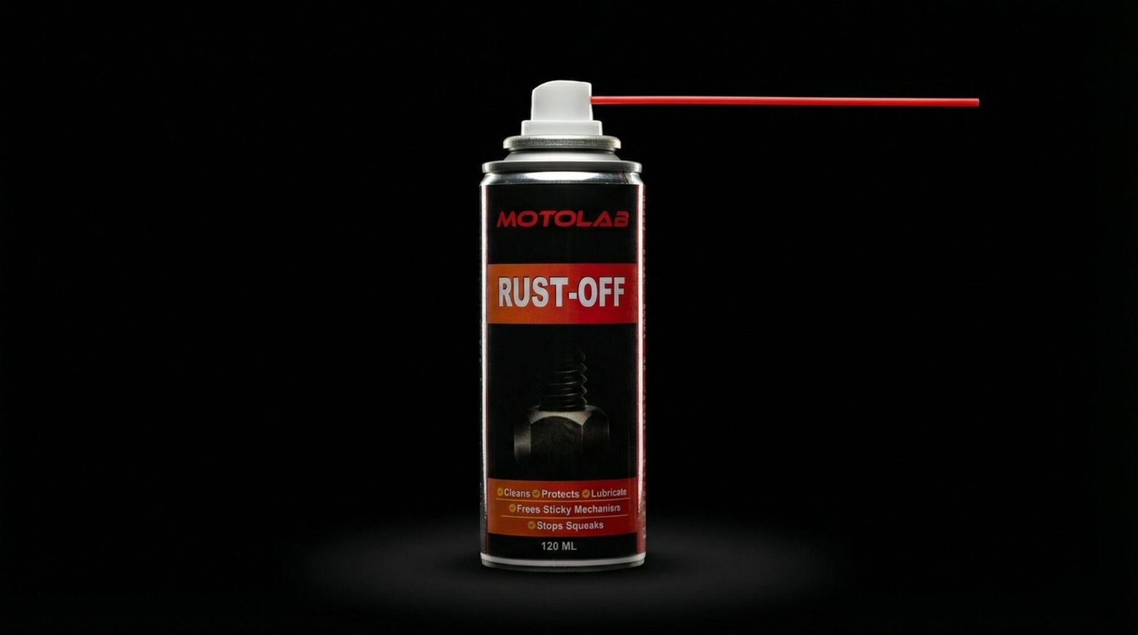 motolab rustoff 120ml aerosol spray can with white delpmaspu
