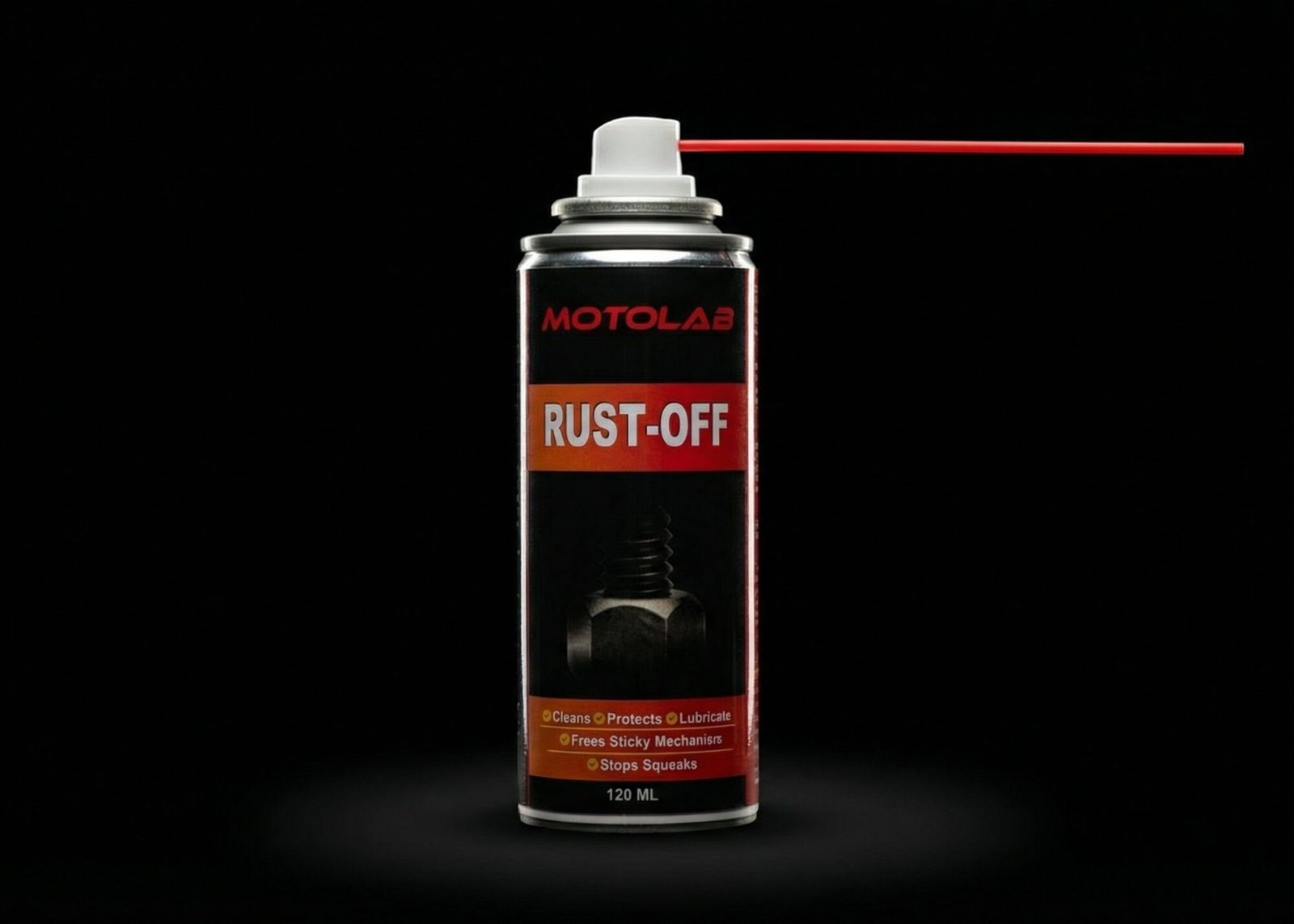 motolab rustoff 120ml aerosol spray can with white delpmaspu